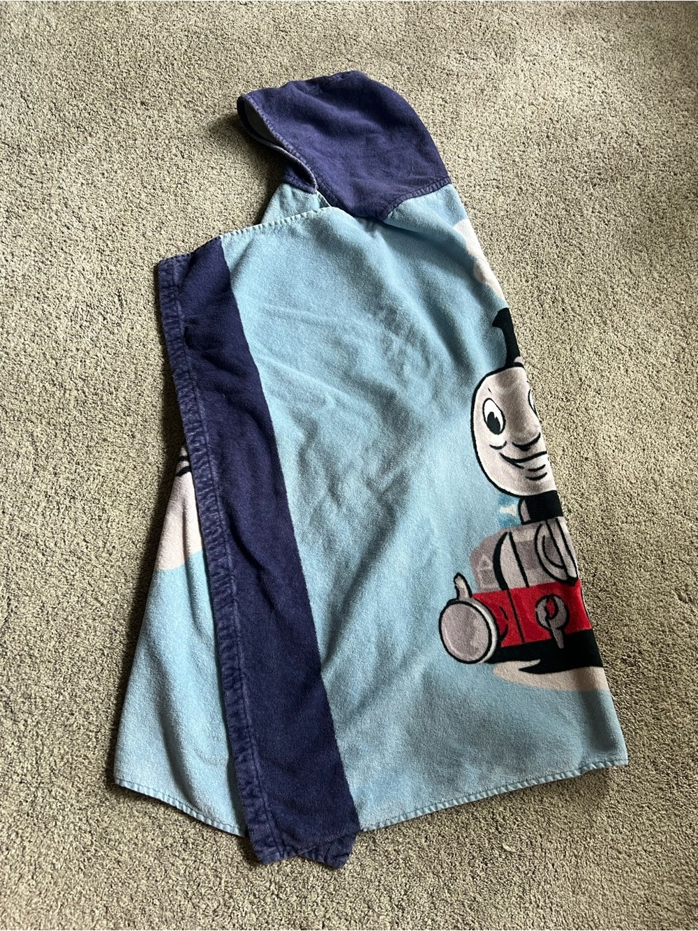 Pottery Barn Kids Thomas The Train Engine Toddler Hooded Towel 100% Cotton